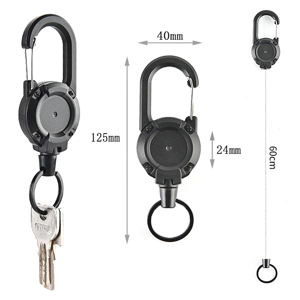 A876 Plastic Retractable Keychain For Outdoor