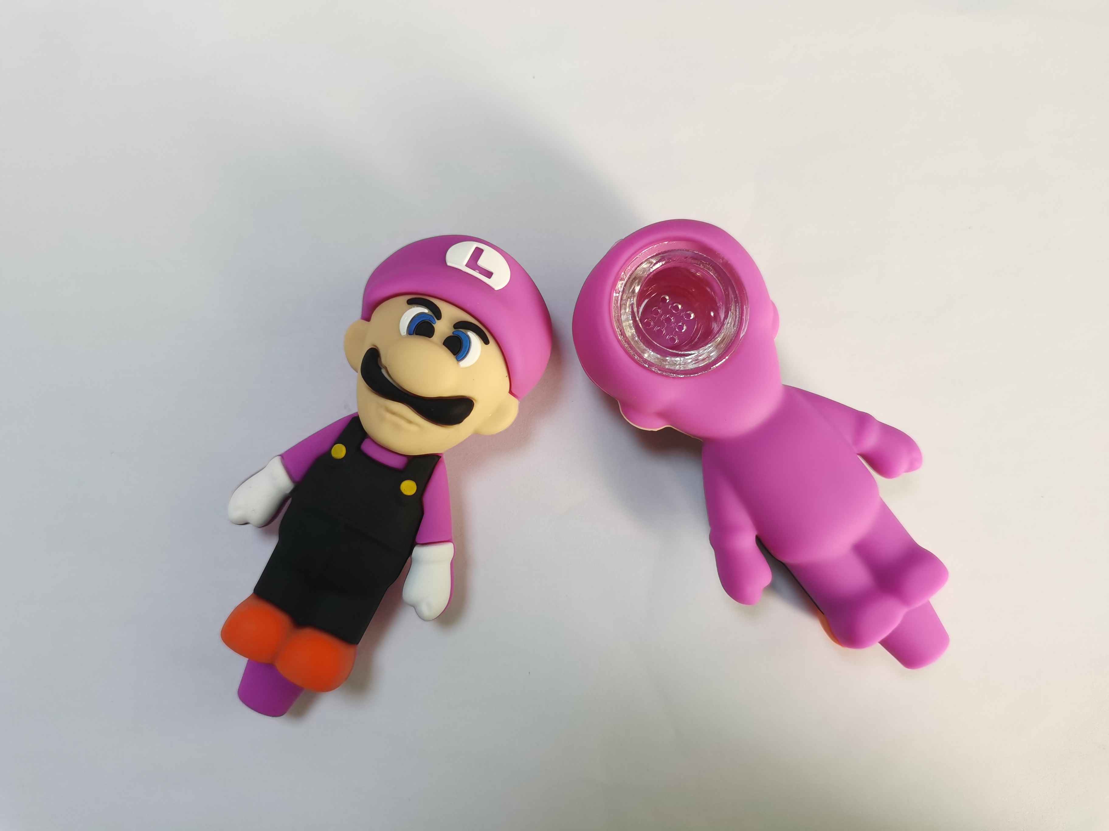 A1896 Siicone Pipe With Glass Bowl