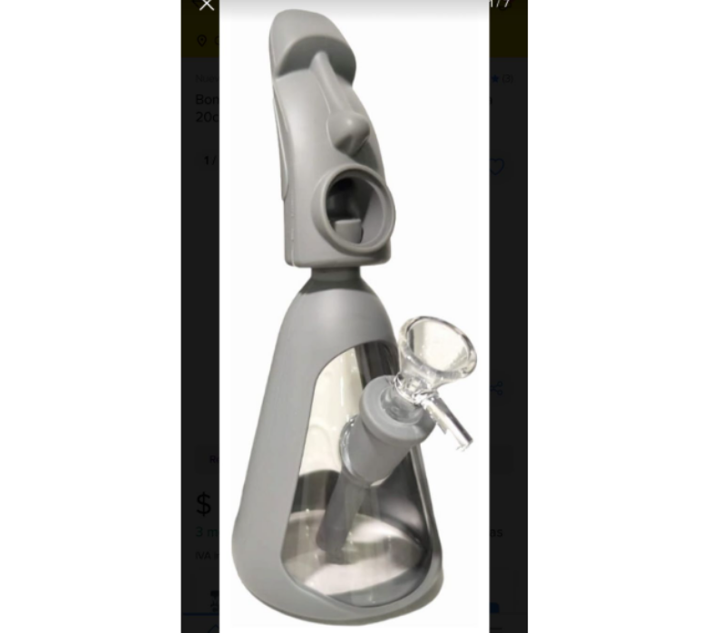 A2061 Glass Bong With Silicone and About 26cm High