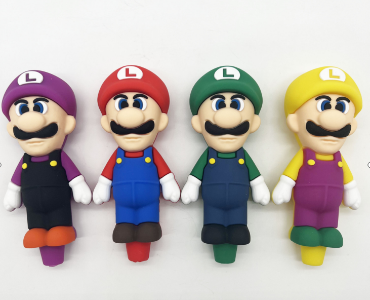 A1896 Siicone Pipe With Glass Bowl