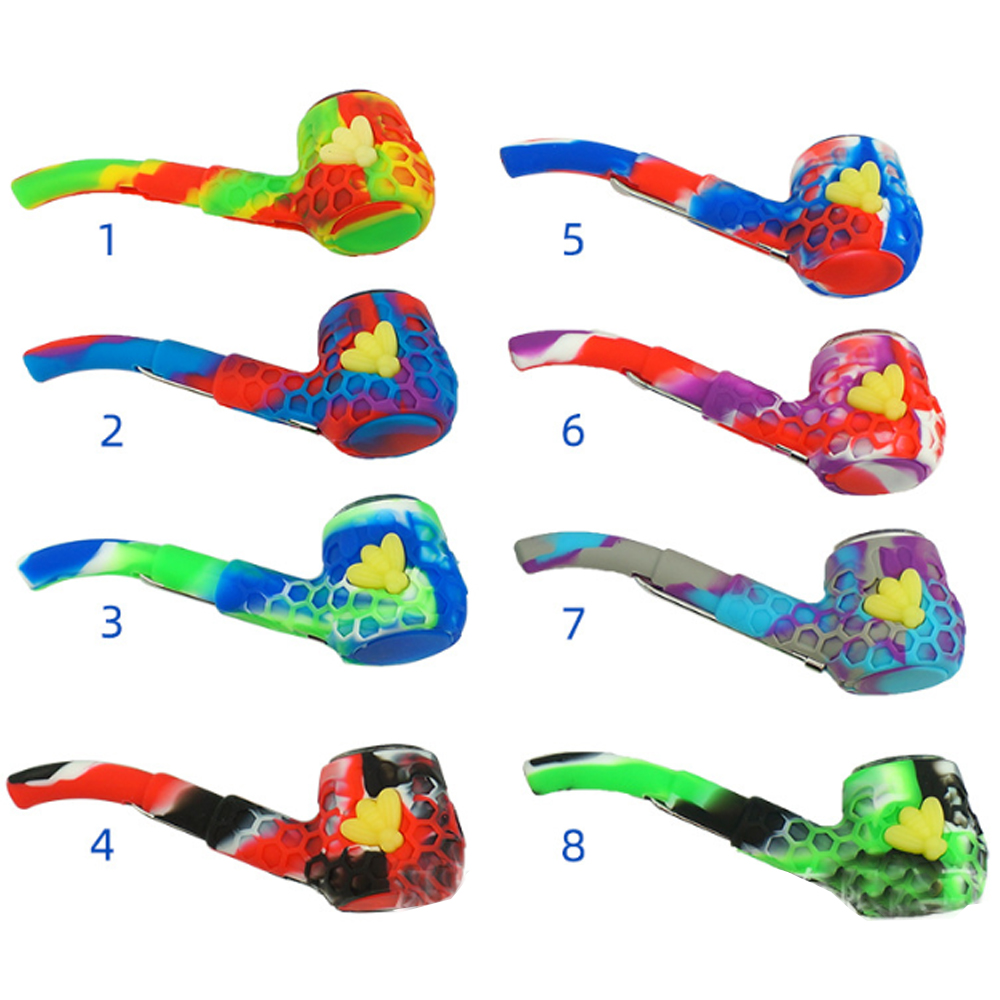 A2065 Silicone Pipe with Small Storage Case and metal clear tube