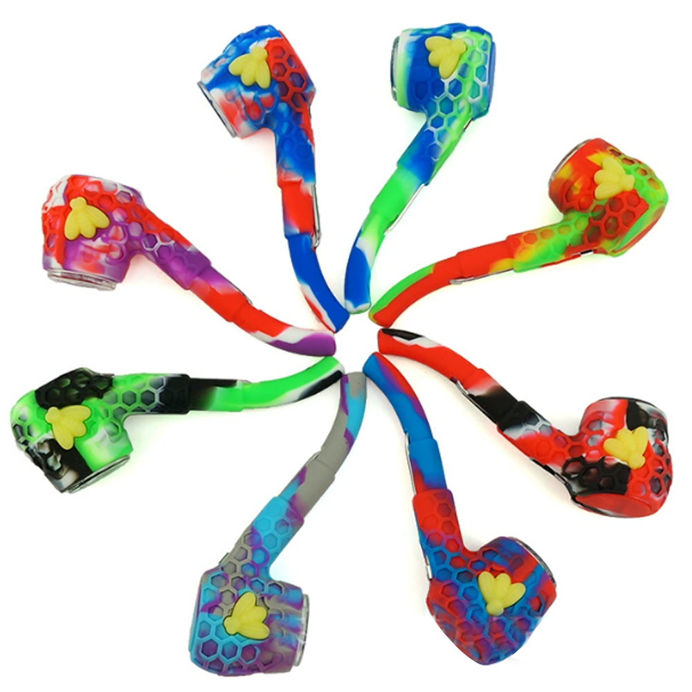 A2065 Silicone Pipe with Small Storage Case and metal clear tube