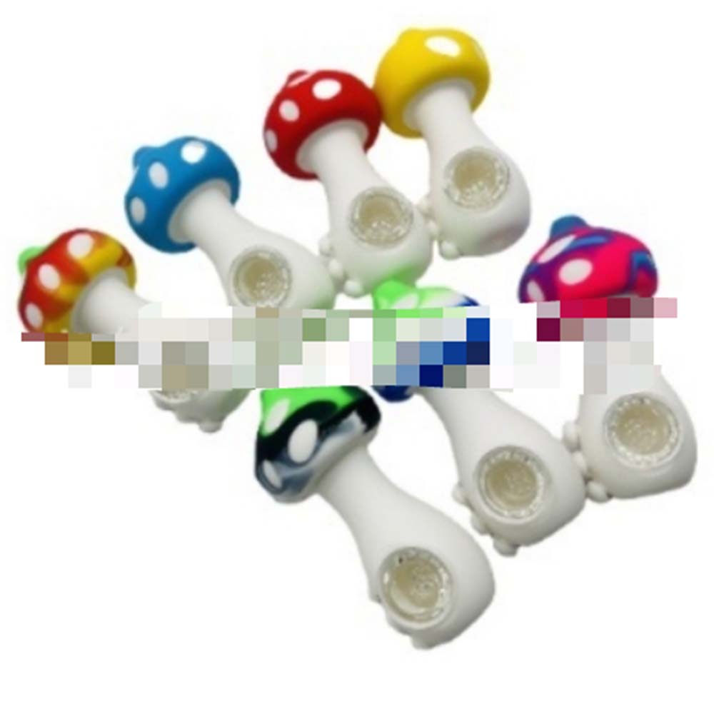 A2019 Luminous Mushroom Silicone Pipe