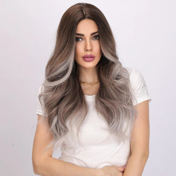 2024 американский склад популярный модный парик европейские и американские винно-красные прямые волосы женские парики для белых женщин