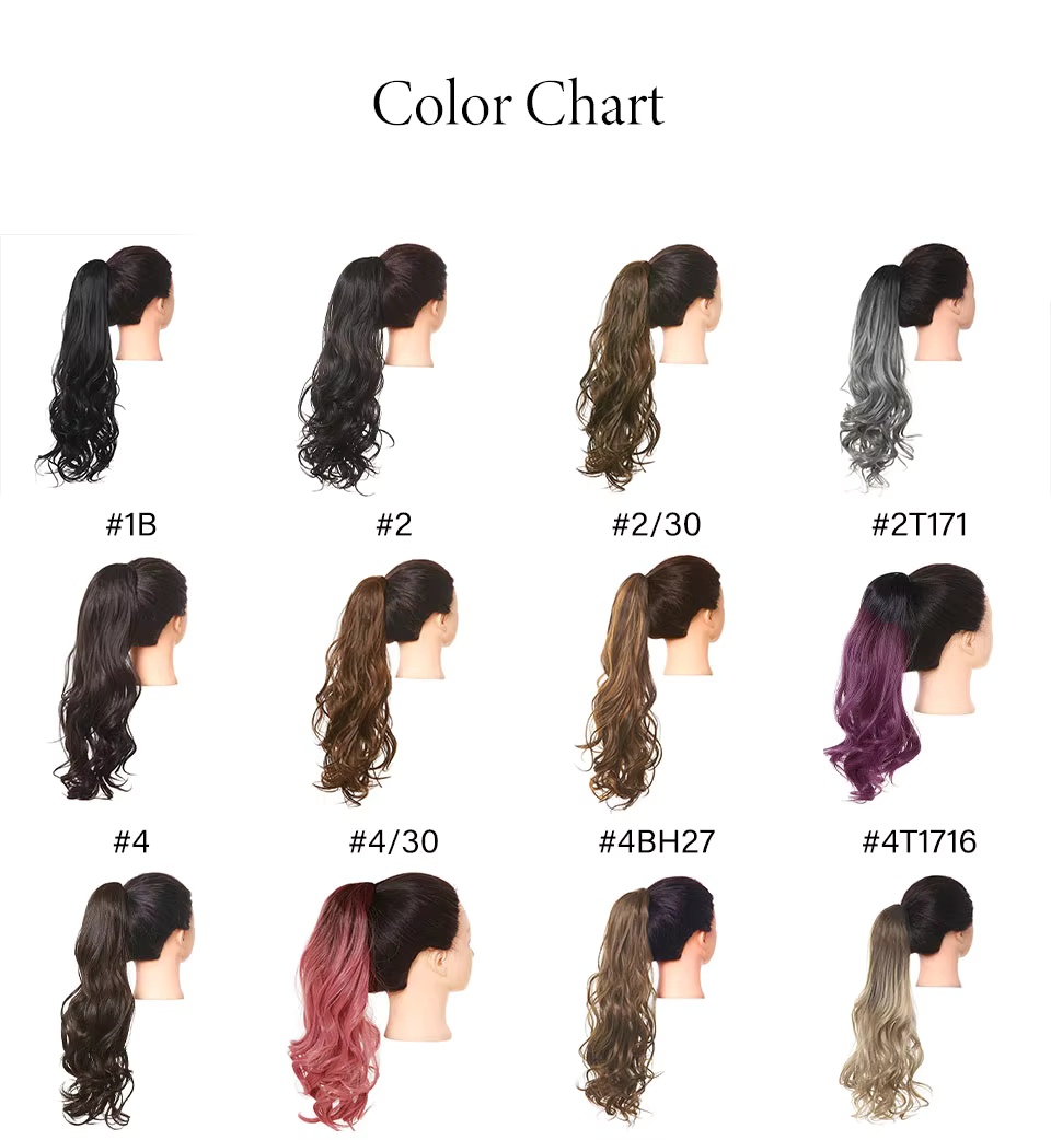 синтетический кудрявый длинный омбре невидимый мгновенный зажим для когтей хвост парик с хвостом удлиненный для кавказских женщин10T24B