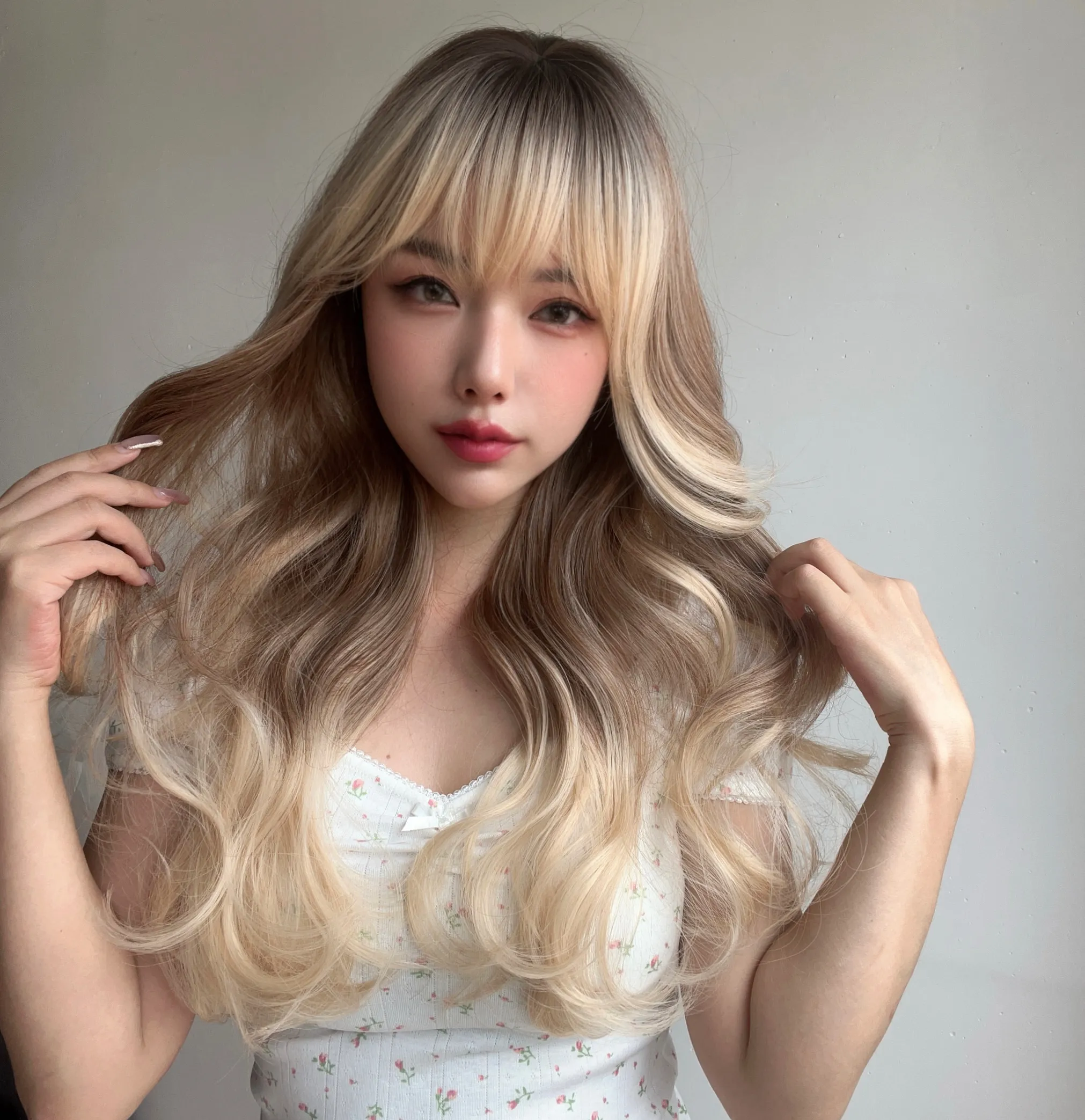 дюймовый коричневый градиентный женский длинноволновой раздельный парик синтетический термостойкий волокнистый парик для повседневной вечеринки