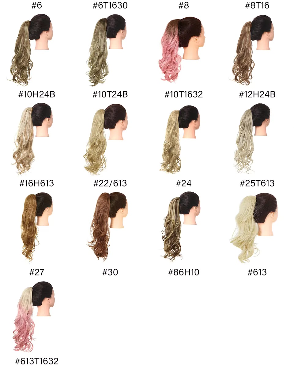 синтетический кудрявый длинный омбре невидимый мгновенный зажим для когтей хвост парик с хвостом удлиненный для кавказских женщин10T24B