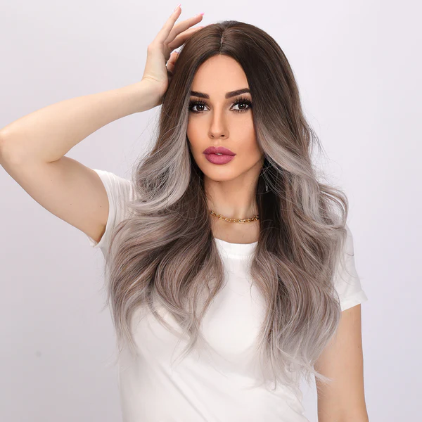 2024 американский склад популярный модный парик европейские и американские винно-красные прямые волосы женские парики для белых женщин