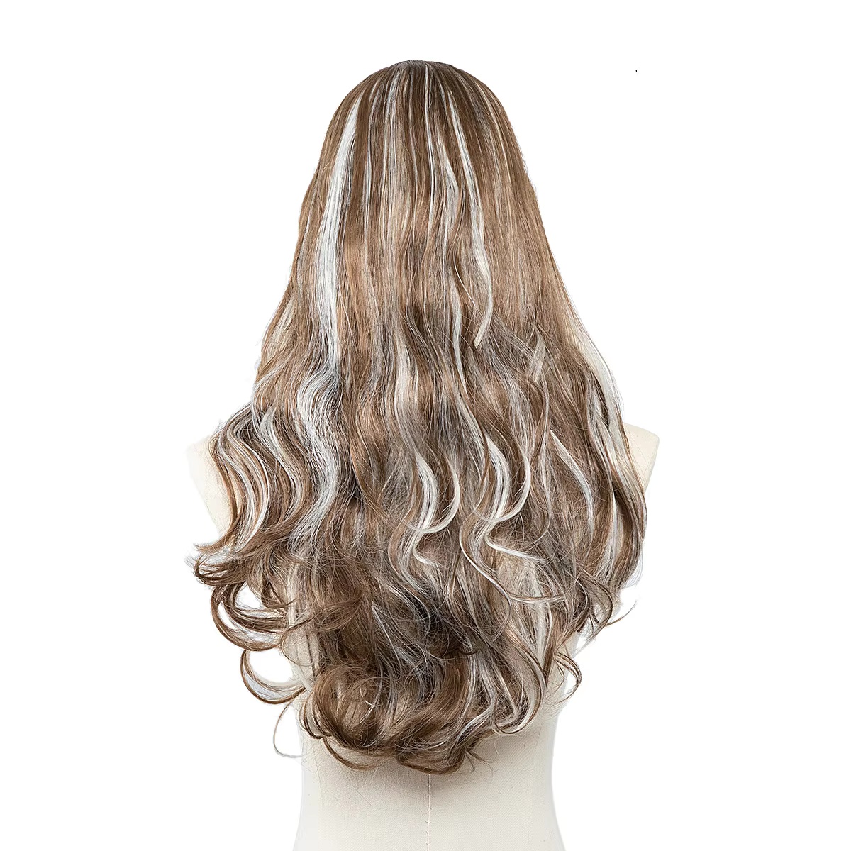 U-образная часть представляет собой термостойкую волнистую завивку для волос, а U-образный парик с полной головой имеет длину 24 дюйма и подходит для женщин 10Н60
