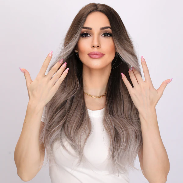 2024 американский склад популярный модный парик европейские и американские винно-красные прямые волосы женские парики для белых женщин