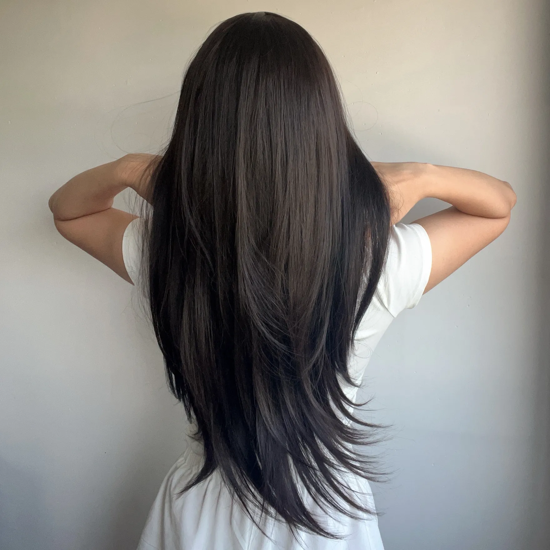 2024 Новый Черный Коричневый Длинные Прямые Волосы  Кружевной Парик Головной убор Импортный шелковый кружевной Синтетический парик