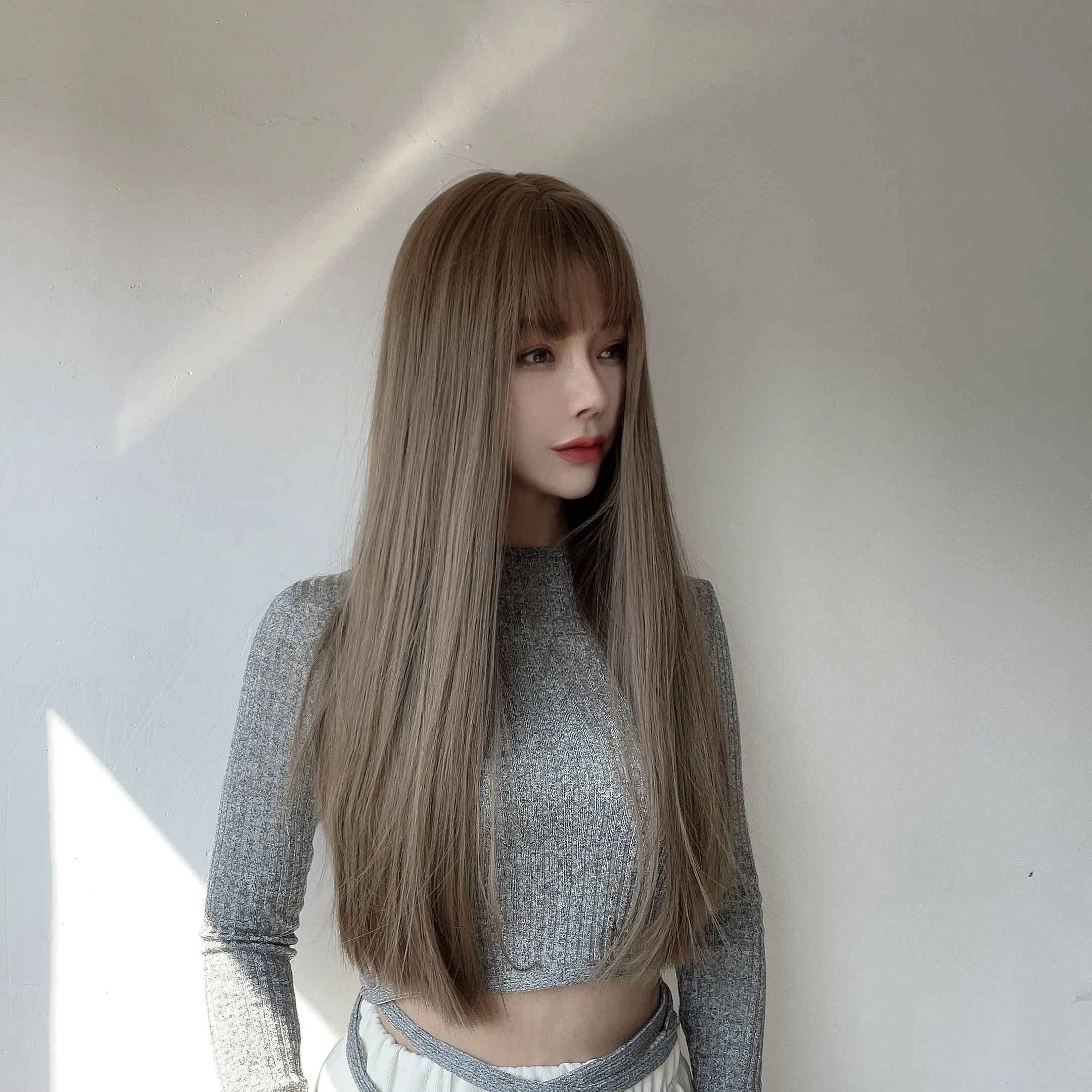 Популярные европейские и американские модные парики, длинные прямые волосы, высокотемпературный шелковый капюшон, бразильские парики