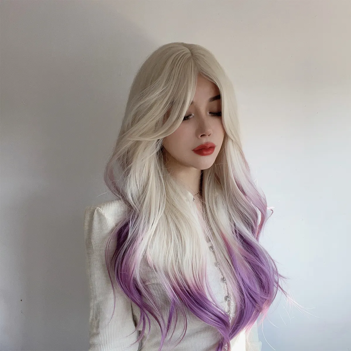 японский корейский темперамент коричневый воздушный челка кудрявая шаль высокотемпературный шелковый парик перуанский парик