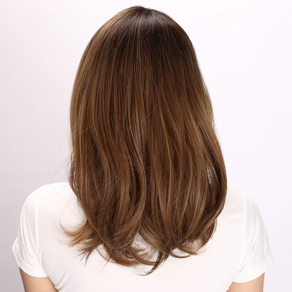 Brown Loose Wave without Bangs Short Hair Highlight