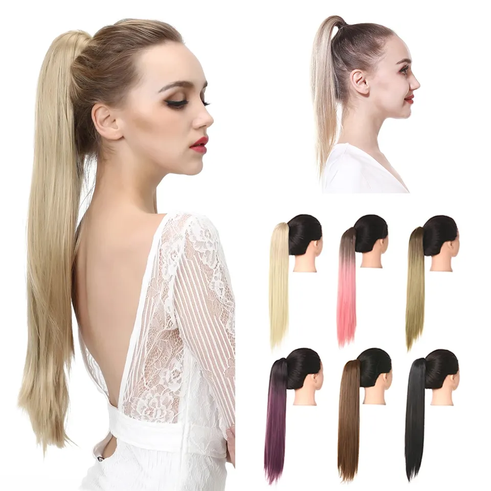 длинный хвост прямой шелковистый прямой коготь парик женский удлиненный 8#