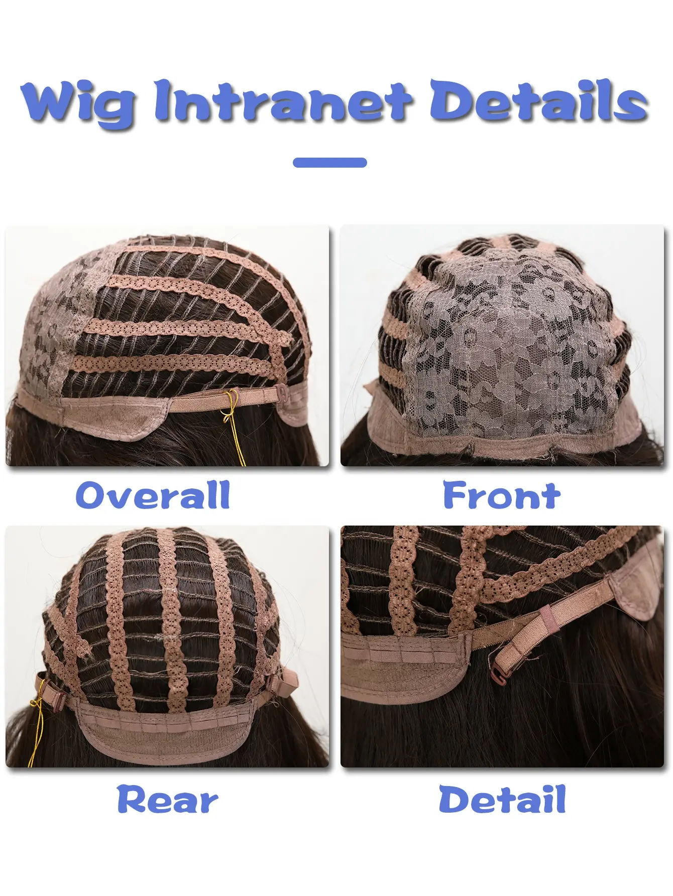 Передние парики Модные коричневые прямые челки Парики Длинные волнистые вьющиеся волосы Женские парики