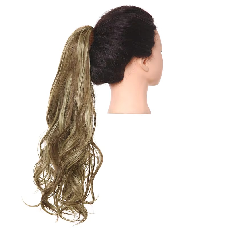 синтетический кудрявый длинный омбре невидимый мгновенный зажим для когтей хвост парик с хвостом удлиненный для кавказских женщин 10H24B