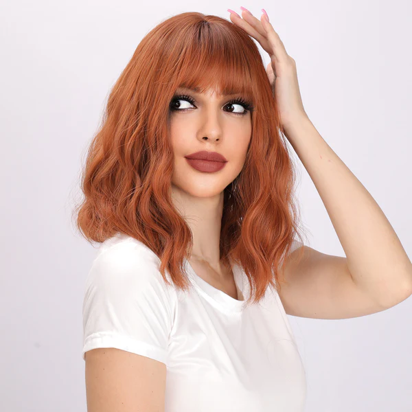 Европейский и американский парик из кудрявых волос с волнами ветра короткий парик из высокотемпературного шелка-это модно.