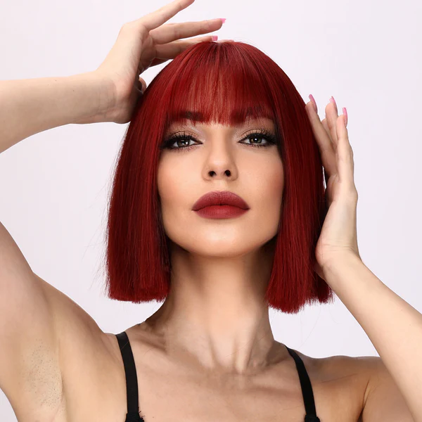 Оптовая продажа, Лидер продаж, популярный модный парик SMILCO, европейский и американский винный парик с красной волной на голове, парик из кружева, продавцы