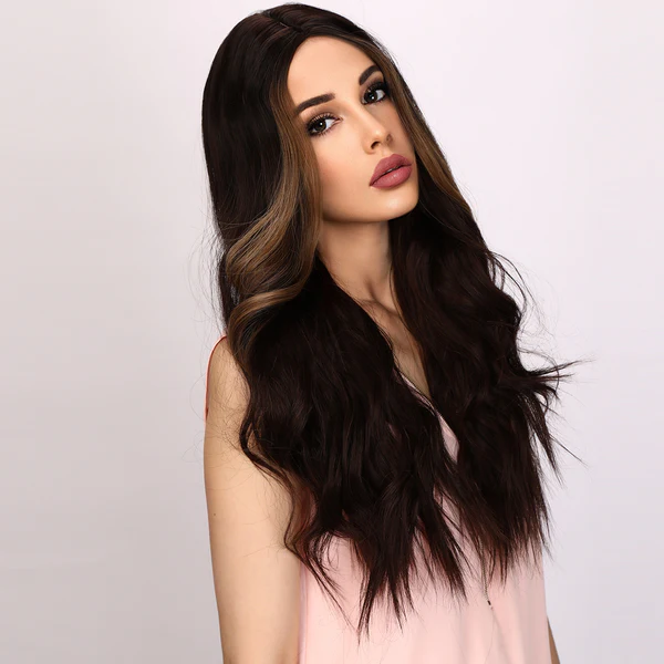 2023 Лидер продаж европейский и американский модный парик черный окрашенный волнистый кудрявый парик женские парики