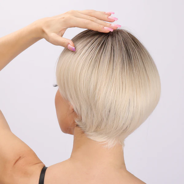 2024 популярный модный парик женский белокурая челка синтетический парик Yiwu заводские прямые волосы в тот же день