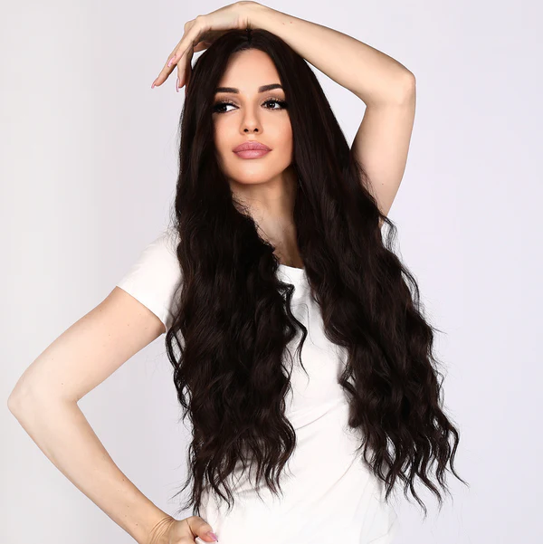 2023 Лидер продаж, парики со смайлами, европейские и американские модные парики, черные волнистые вьющиеся волосы, женские парики