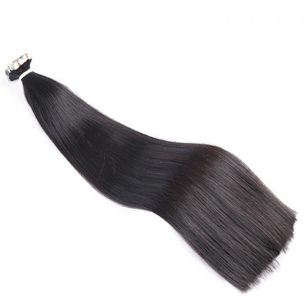 Интернет-магазины высшего качества необработанные волосы длинные седые ленты из натуральных волос удлиненная двойная вытягивающая#1B