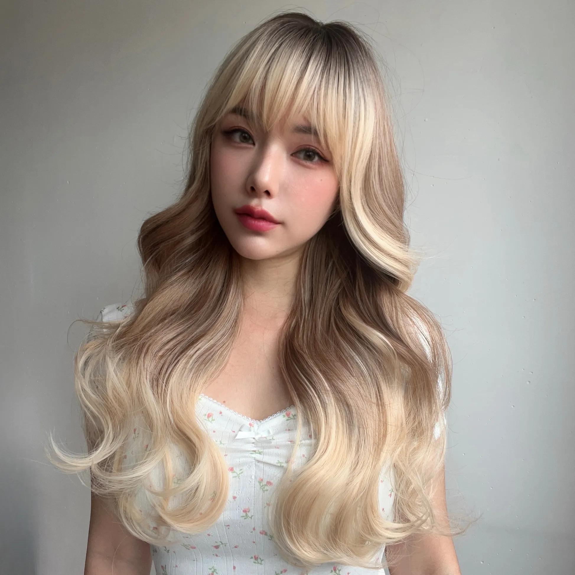 дюймовый коричневый градиентный женский длинноволновой раздельный парик синтетический термостойкий волокнистый парик для повседневной вечеринки