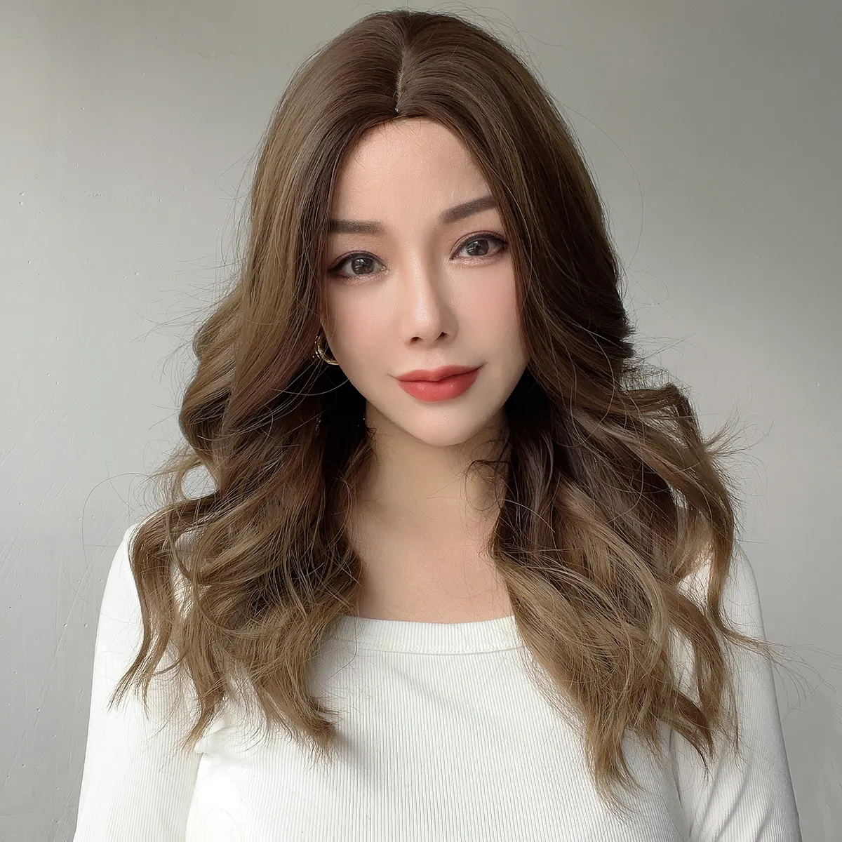 Горячая распродажа SMILCO европейские и американские модные парики коричневые градиентные волнистые кудрявые волосы женские парики