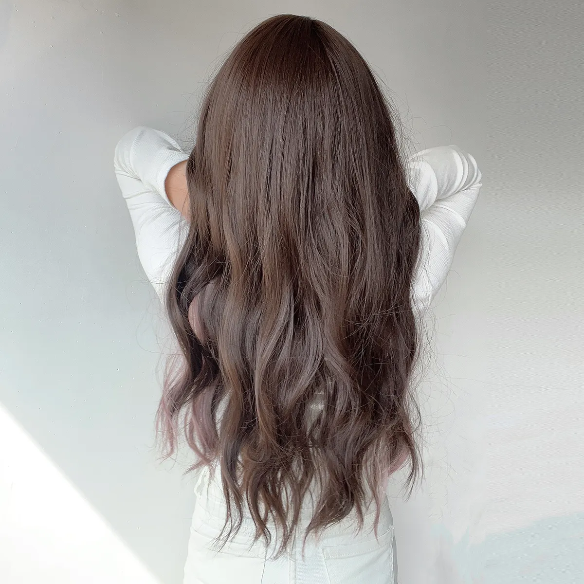 Японский и корейский темперамент черный коричневый блик окрашенные волнистые кудрявые парики глубокие волнистые парики SM7280