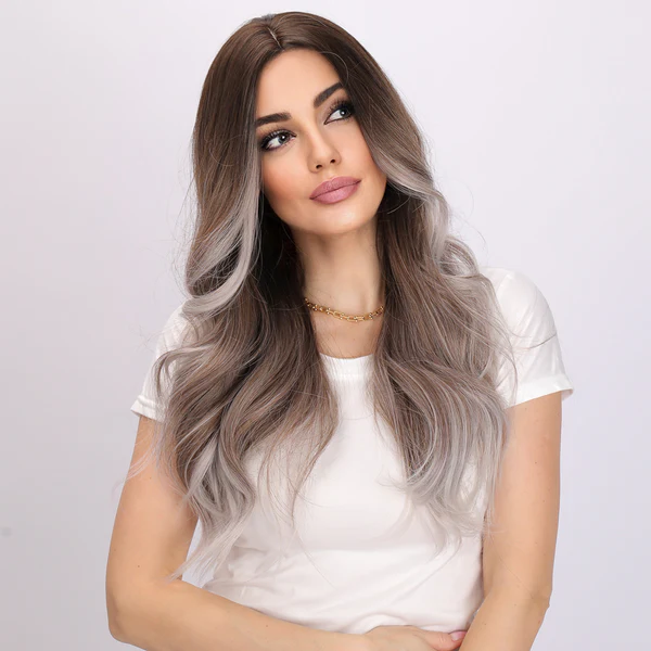 2024 американский склад популярный модный парик европейские и американские винно-красные прямые волосы женские парики для белых женщин