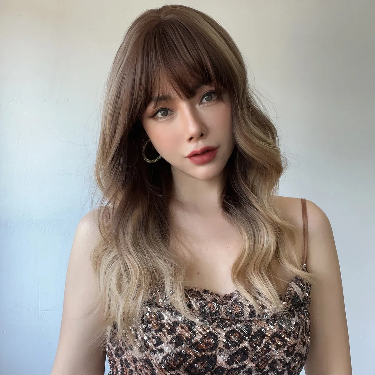 Оптовая цена тканые парики волнистые парики синтетические парики с челкой женские парики