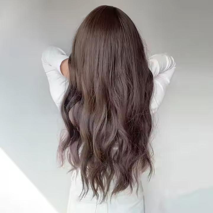 Японский и корейский темперамент черный коричневый блик окрашенные волнистые кудрявые парики глубокие волнистые парики SM7280