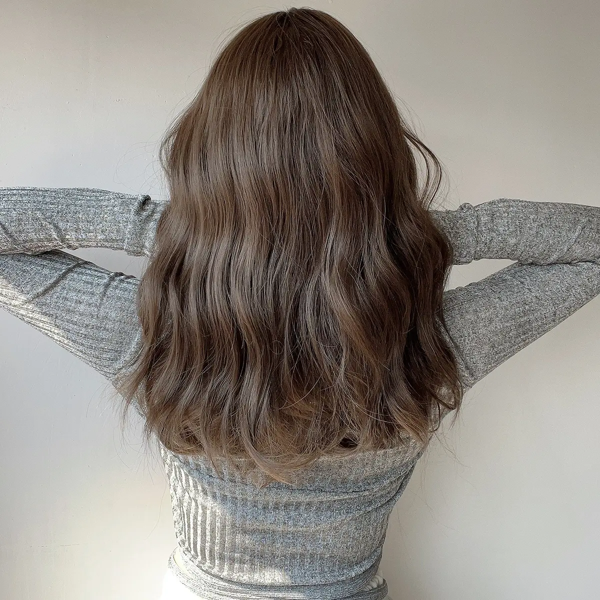 Горячая распродажа корейские модные парики черный чайный цвет волнистые вьющиеся волосы парики белые женские парики