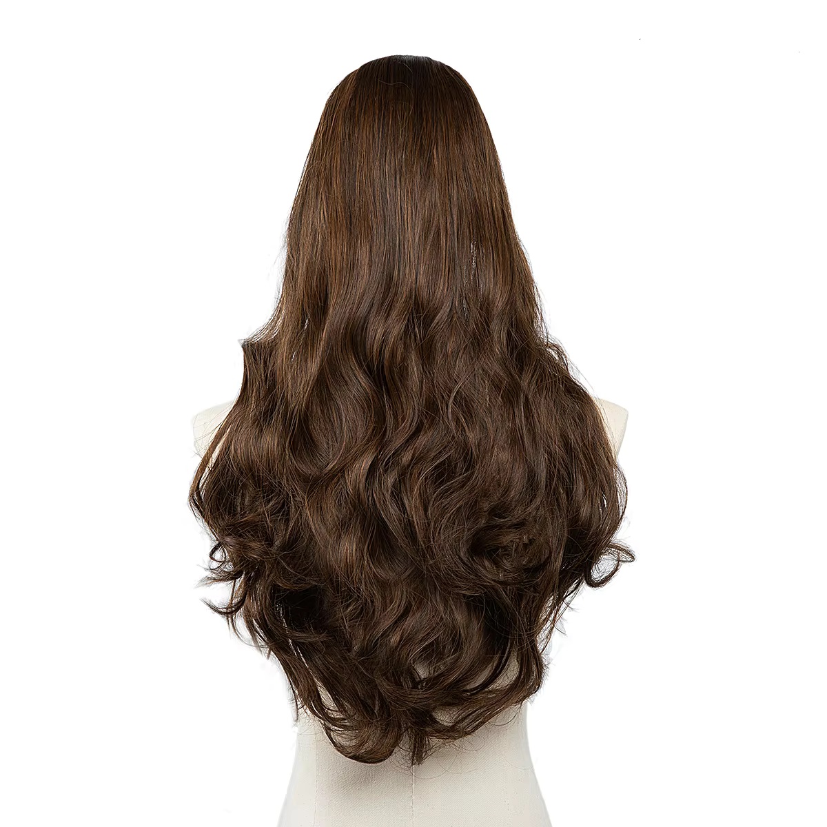 U-образная часть парик волна тела полу-U-образная форма синтетическая волна тела без клея предварительно вытягивается женская натуральная линия роста волос 2/30