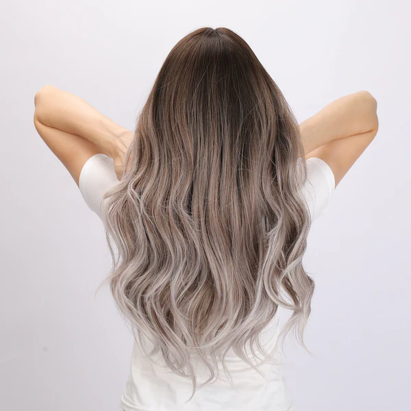 2024 американский склад популярный модный парик европейские и американские винно-красные прямые волосы женские парики для белых женщин