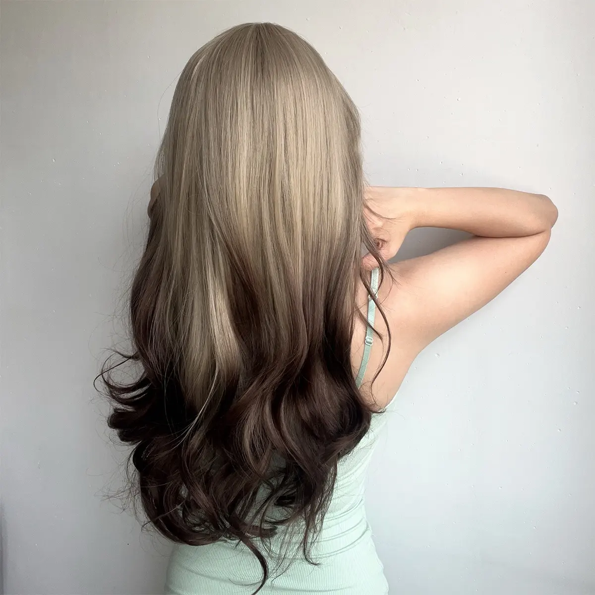 Новая технология Маленькое кружево Крючок для рук Черный Коричневый Высокая Яркость Кудрявый Высокотемпературный Шелковый Материал Химическое волокно Парик