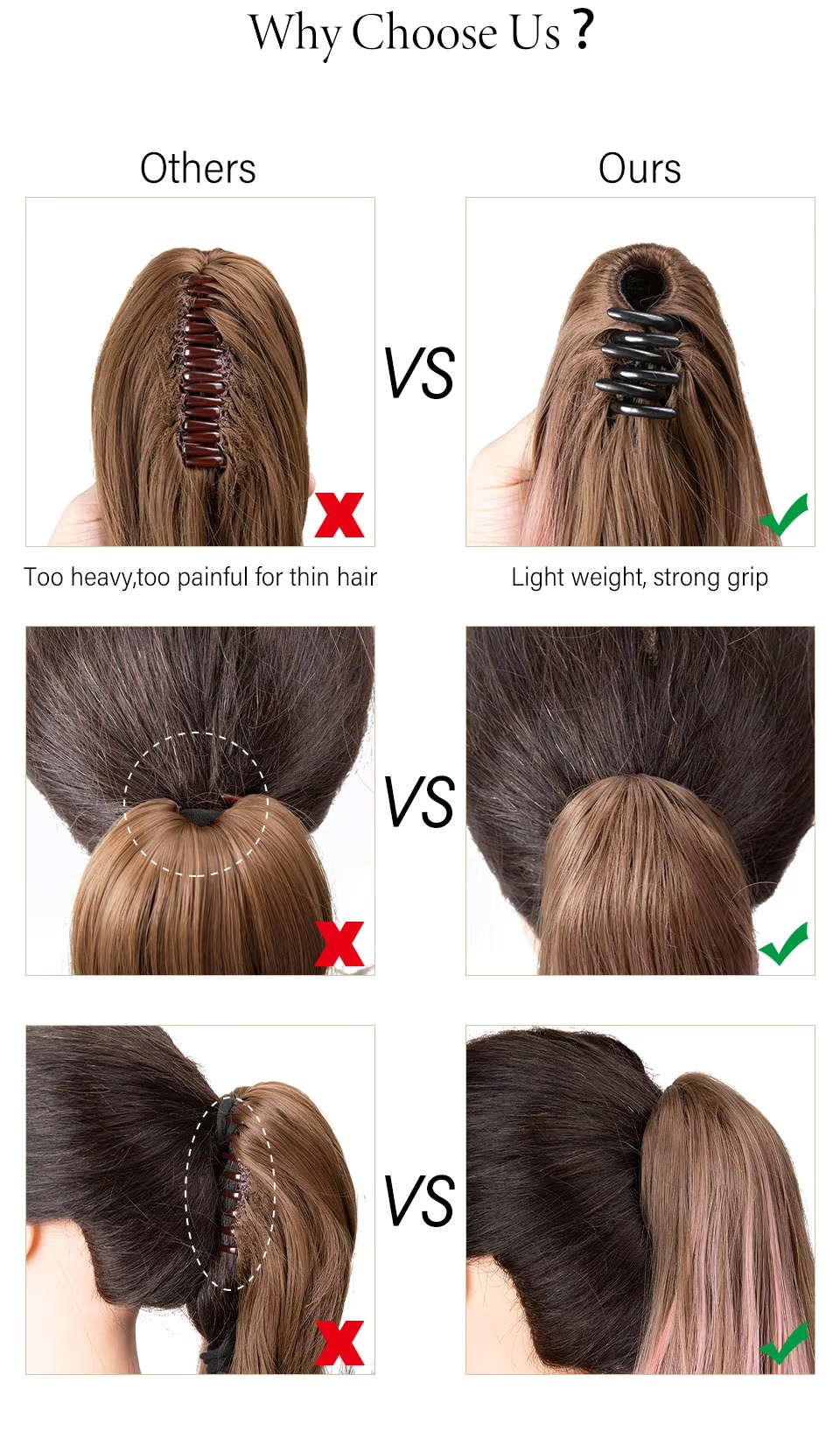 синтетический кудрявый длинный омбре невидимый мгновенный зажим для когтей хвост парик с хвостом удлиненный для кавказских женщин10T24B