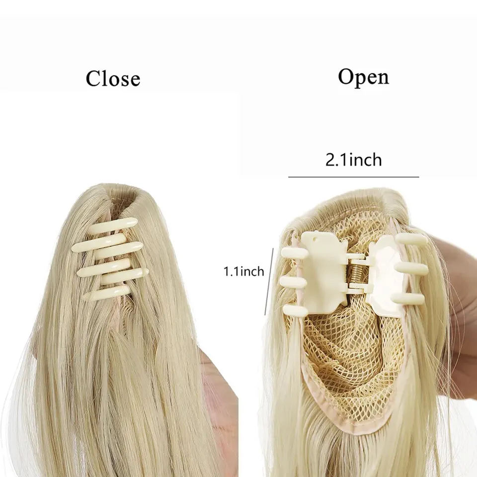 длинный хвост прямой шелковистый прямой коготь парик женский удлиненный 8#