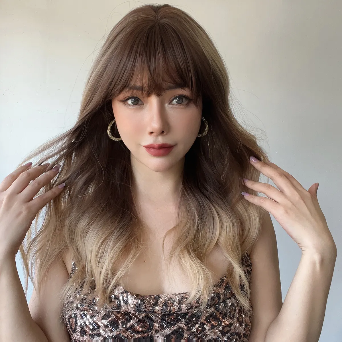 Оптовая цена тканые парики волнистые парики синтетические парики с челкой женские парики