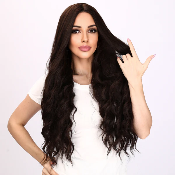 2023 Лидер продаж, парики со смайлами, европейские и американские модные парики, черные волнистые вьющиеся волосы, женские парики