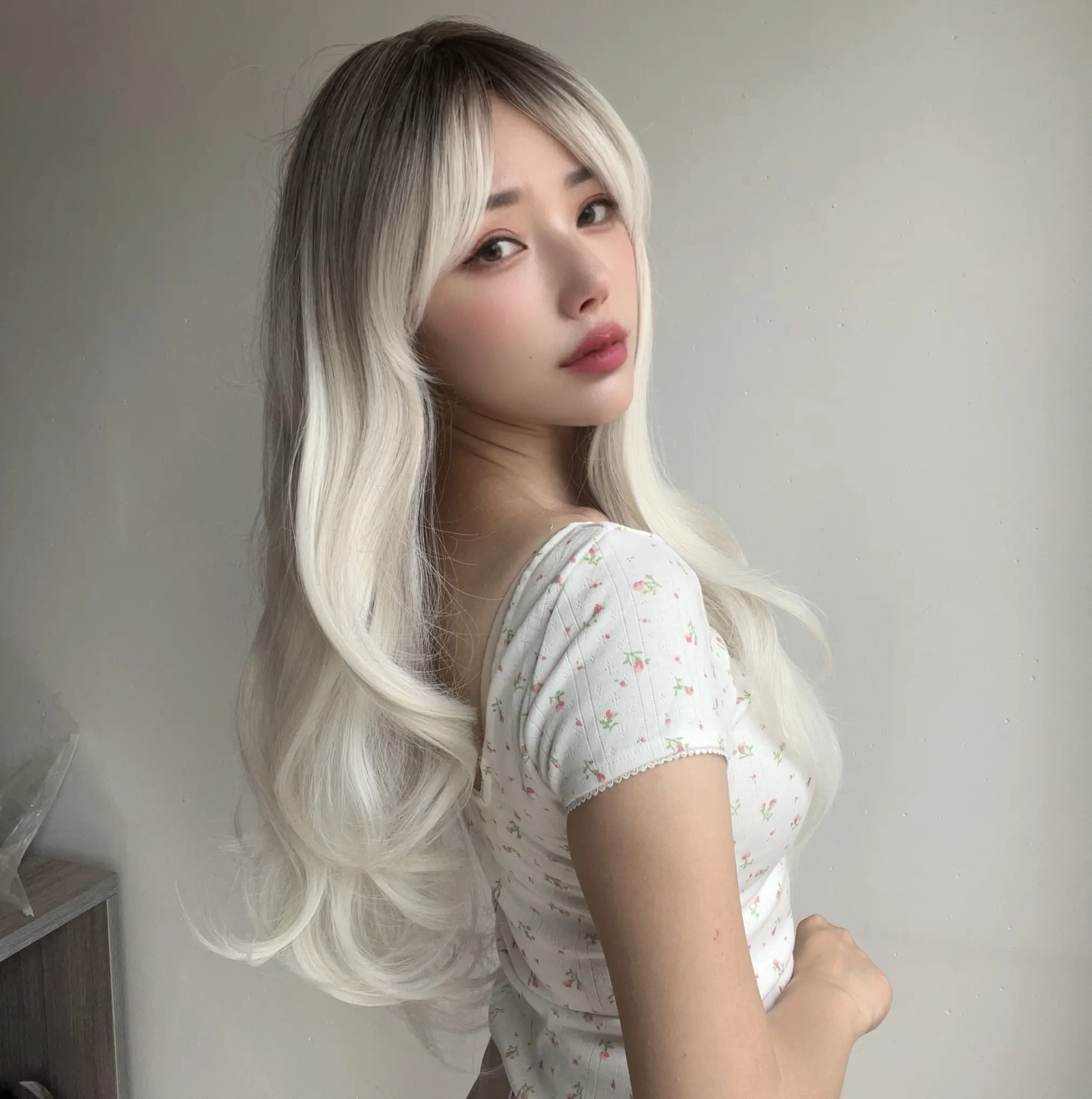 Синтетические светлые парики светлые градиентные прямые челки женские парики салонные женские парики