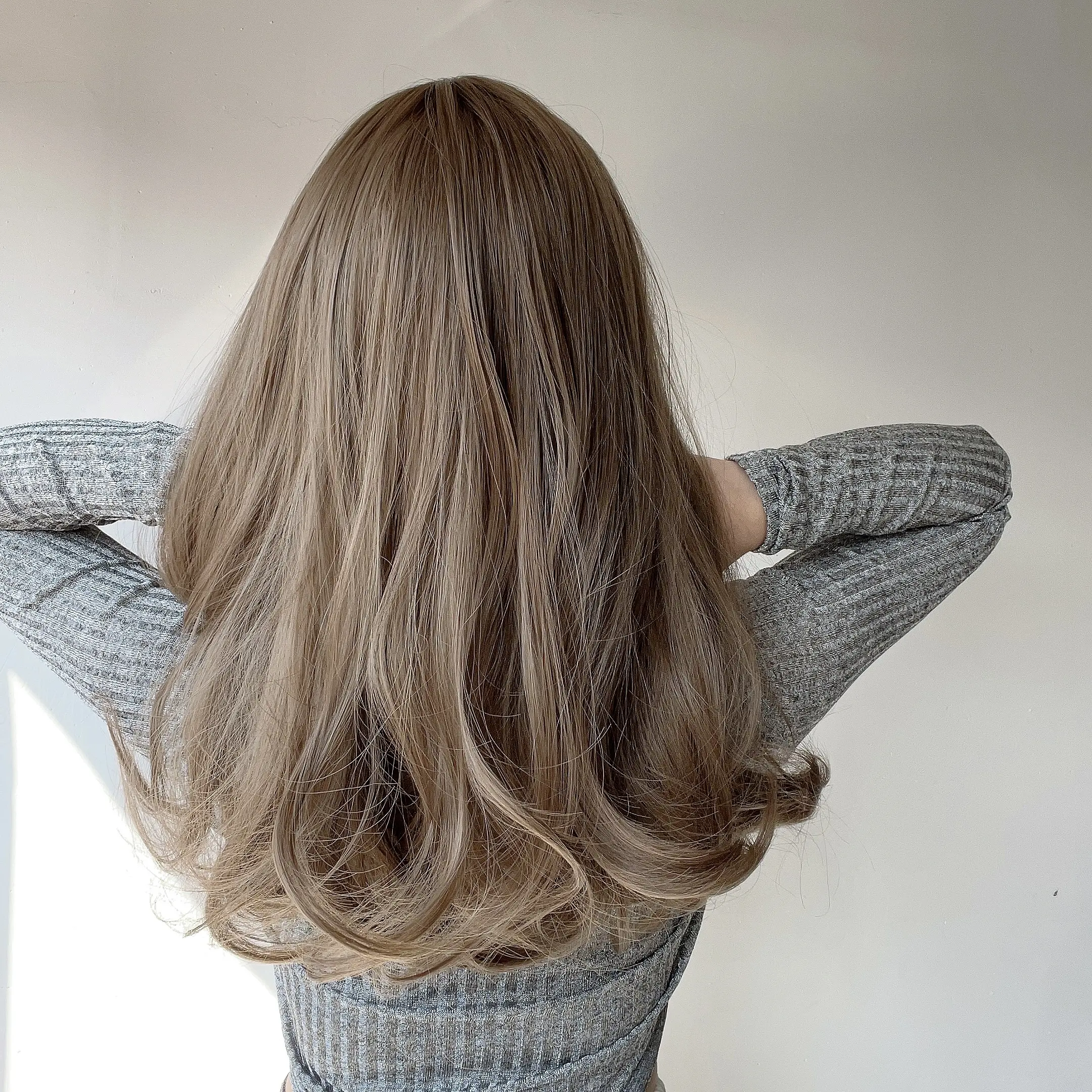 японский корейский темперамент коричневый воздушный челка кудрявая шаль высокотемпературный шелковый парик перуанский парик