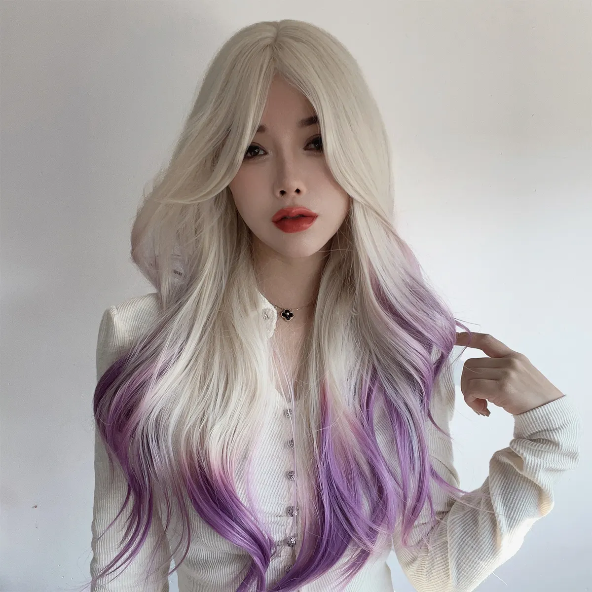 японский корейский темперамент коричневый воздушный челка кудрявая шаль высокотемпературный шелковый парик перуанский парик