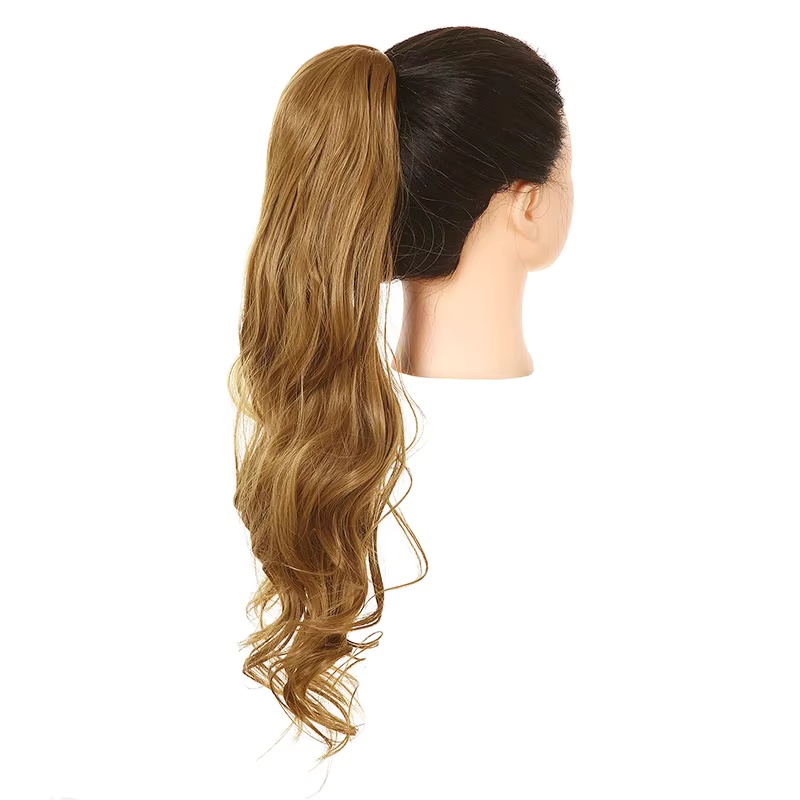 синтетический кудрявый длинный омбре невидимый мгновенный зажим для когтей хвост парик с хвостом удлиненный для кавказских женщин27#