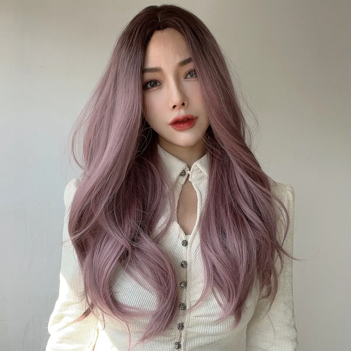 Европейская и американская модница: коричневая челка, кудрявые парики, кружевные парики отправляются со склада в Калифорнии