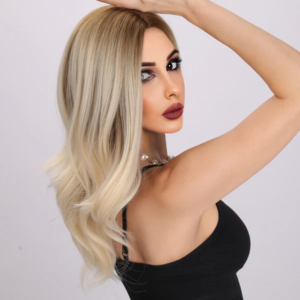 Градиентный светлый кудрявый парик