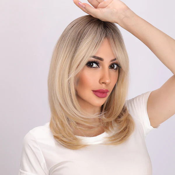 Парик длинный блонд песочный светлый золотистый