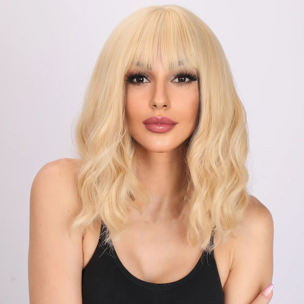 Светлый парик | Кудрявый парик боб