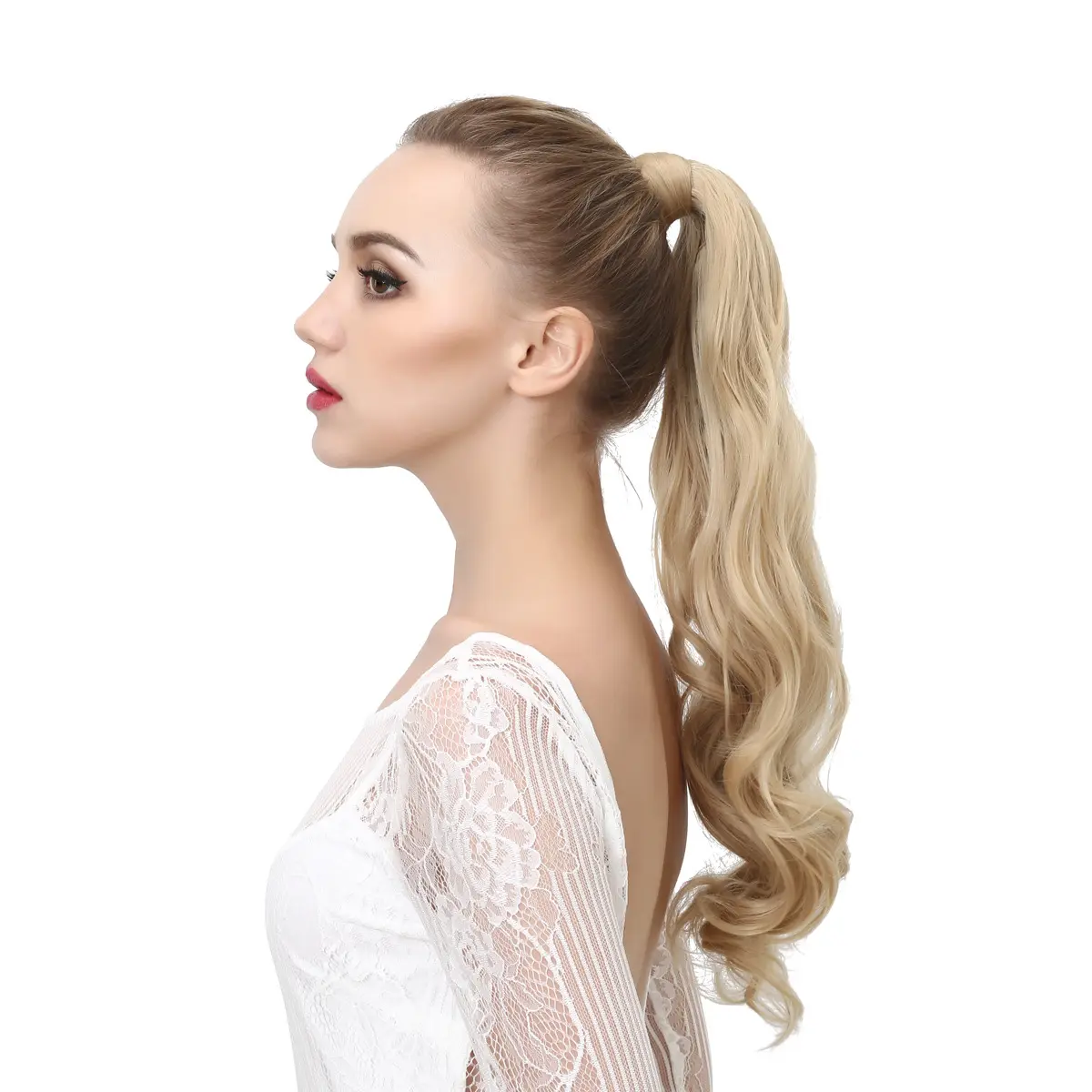 длинный хвост прямой шелковистый прямой коготь парик женский удлиненный 8#